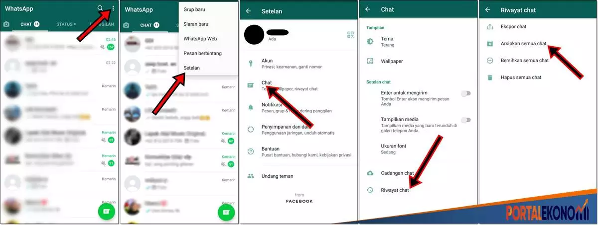 Cara Mengarsipkan Semua Obrolan WhatsApp