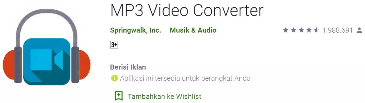 MP3 Video Converter By Springwalk Inc